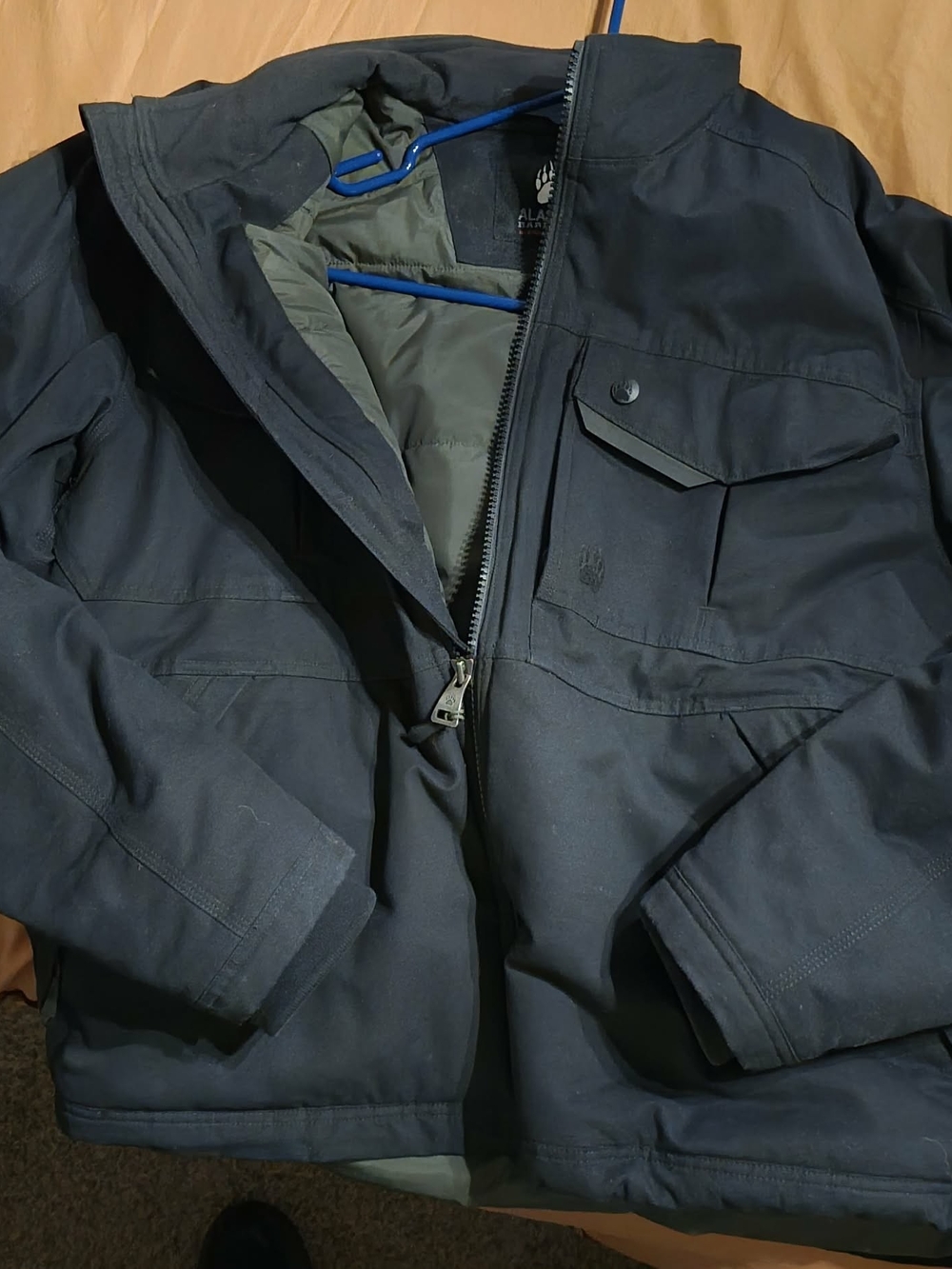Duluth Trading Co Men's Navy Blue Quilted Puffer Jacket